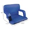 Hastings Home Hastings Home Extra Wide Stadium Chair - Blue 276337ORK - alternate 3